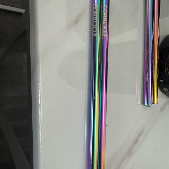 EUC Corkcicle COCKTAIL STRAW 2-PACK Stainless Steel Prism - Picture 8 of 8